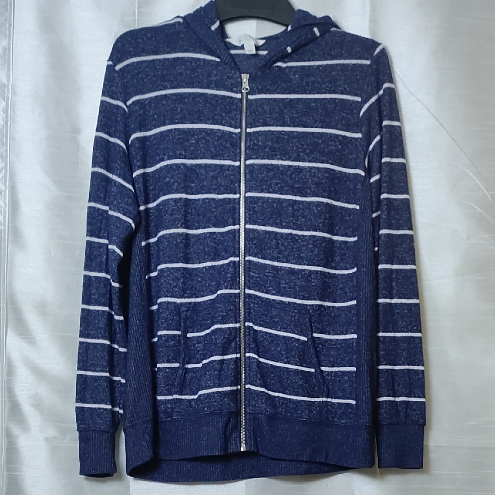 Market‎ & Spruce Men's Blue and White Zip Up Sweater Size XL